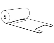 Knotenbeutel 5 kg HDPE transparent, 480 x 218 mm, gerollt, extra stark, 200 Stk.