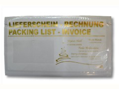 Dokumententaschen Begleitscheintaschen *Lieferschein/Rechnung* Weihnachten DIN Lang, 1000 Stk.