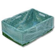 HDPE-Seitenfaltenscke blau-transparent 600 + 400 x 800 mm, 10my, 1000 Stk.