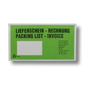 Dokumententaschen aus Pergamin Papier Lieferschein/Rechnung grn DIN-Lang, 1000 Stk.