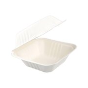 Burger-BoxenausBagasse,naturwei,15x15cm,25Stk.