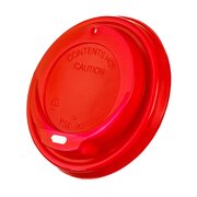 Domdeckel rot fr Pappbecher COFFEE TO GO mit 90mm , 100 Stk.