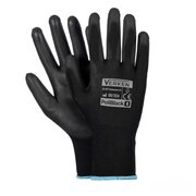 Montagehandschuhe, Arbeitshandschuhe Polyester Polyurethan M-8 schwarz 12 Paar