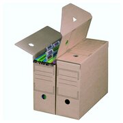 Archiv-Ablagebox fr Hngemappen 328x115x239mm wiederverschliebar braun