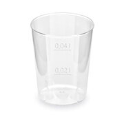 Schnapsglas glasklar Shotglser Stamperl mit Eichstrich PS 2cl / 4cl, 50 Stk.