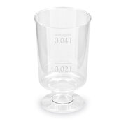 Schnapsglas mit Fu Premium glasklar Shotglser mit Eichstrich 2cl/4cl, 20 Stk.
