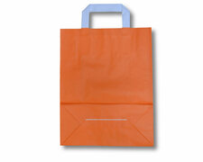 Papiertragetaschen aus Kraftpapier 180+80x220mm orange, 250 Stk.