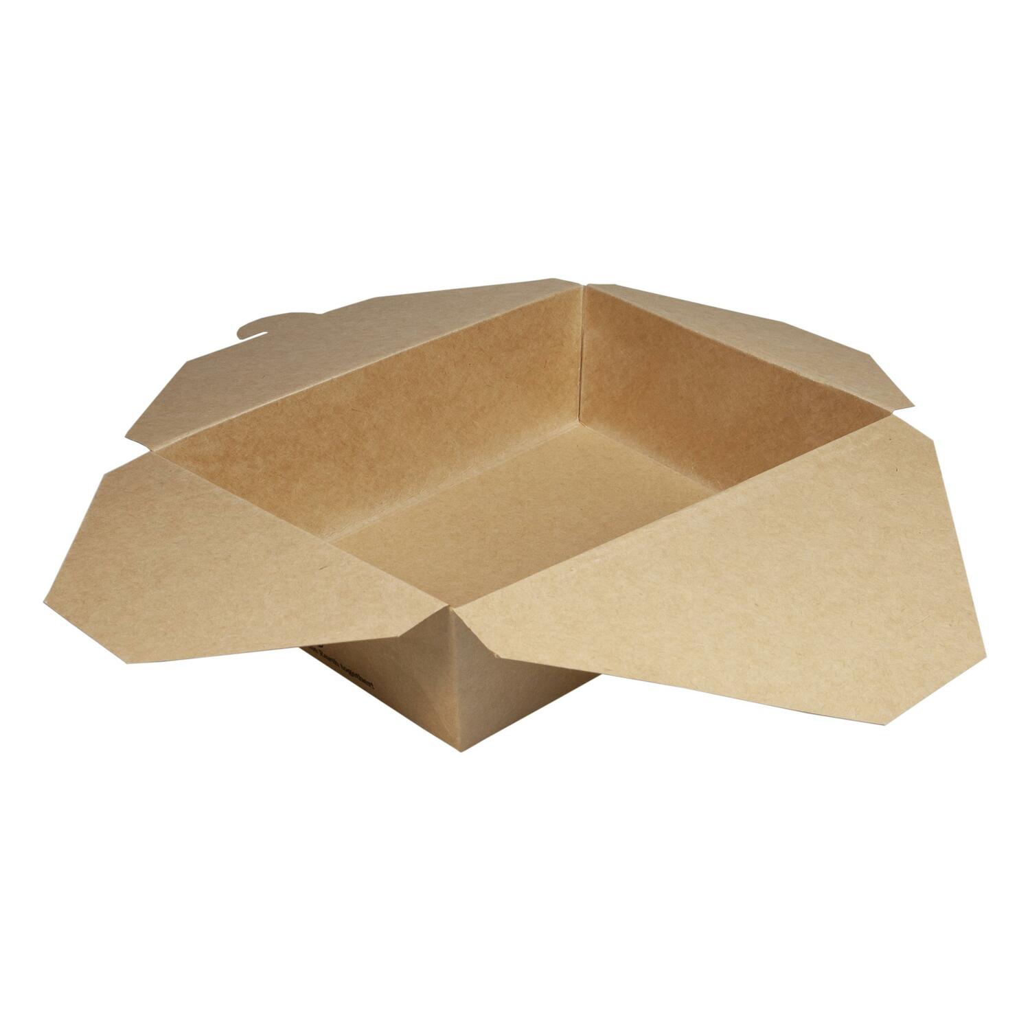 BIO Take-Away Boxen Menboxen ToGo aus Karton, 22.5x16.9x9cm, 25 Stk.