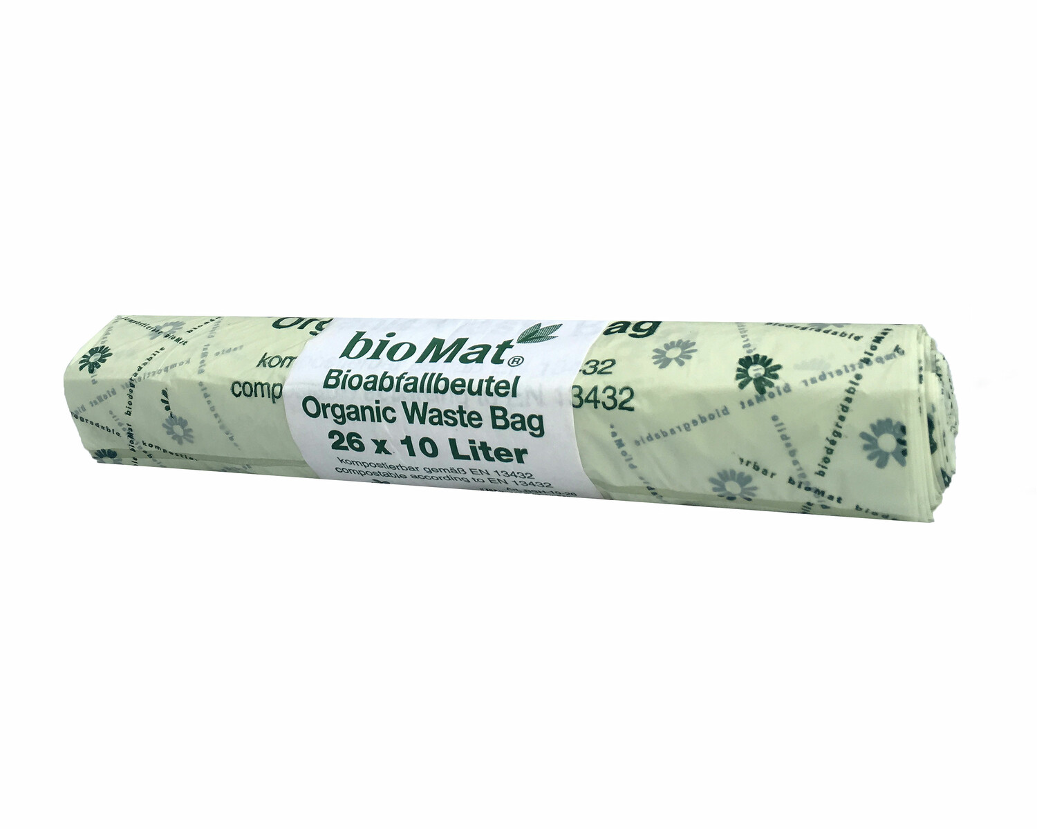 BIOMAT kompostierbare Bioabfallbeutel  10L mit Henkel 44x50cm, 26 Stk.