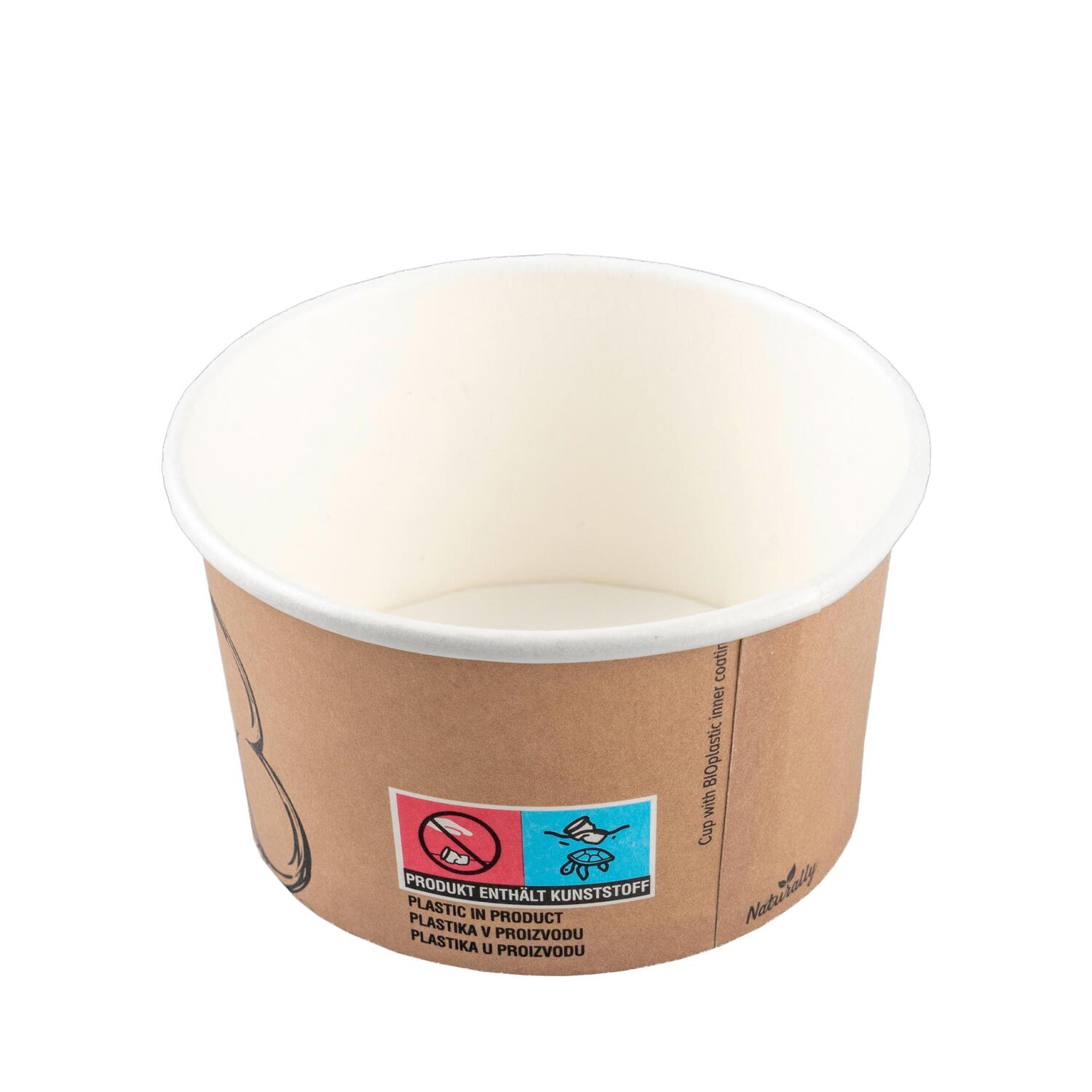 BIO Eisbecher aus Karton 150ml 8.5cm, 50 Stk.