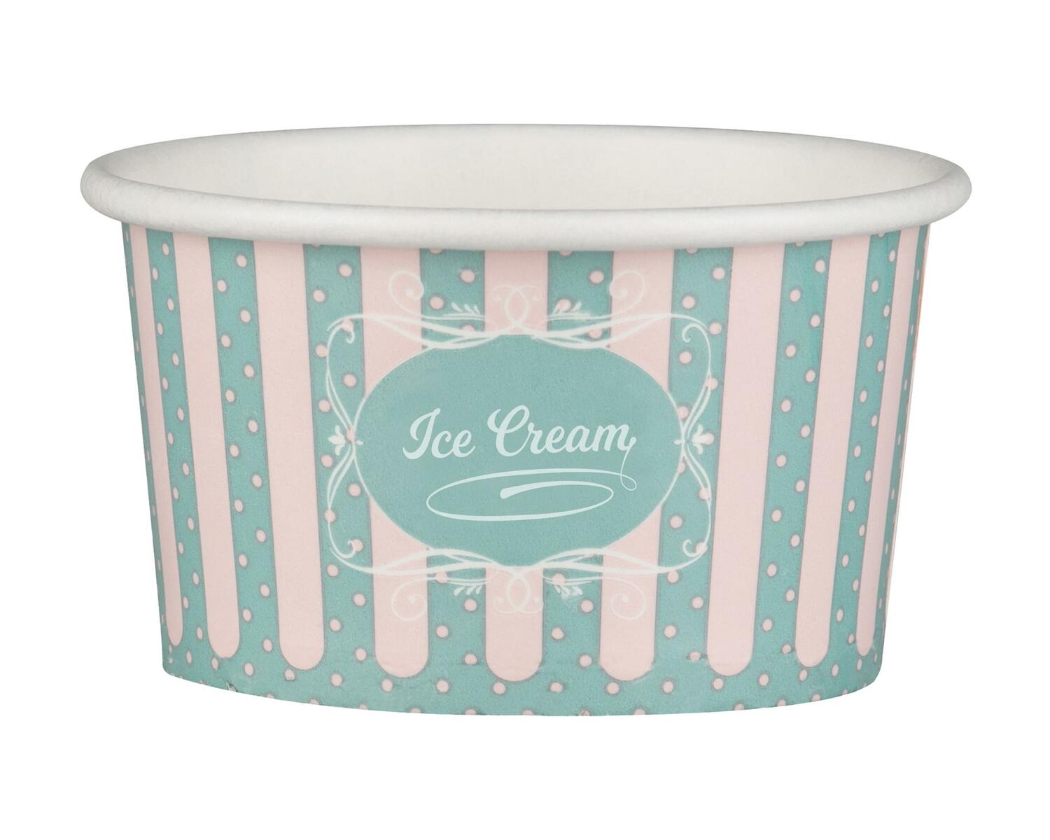 Eisbecher aus Papier Patisserie ICE CREAM Motiv 145 ml 5oz, 50 Stk.