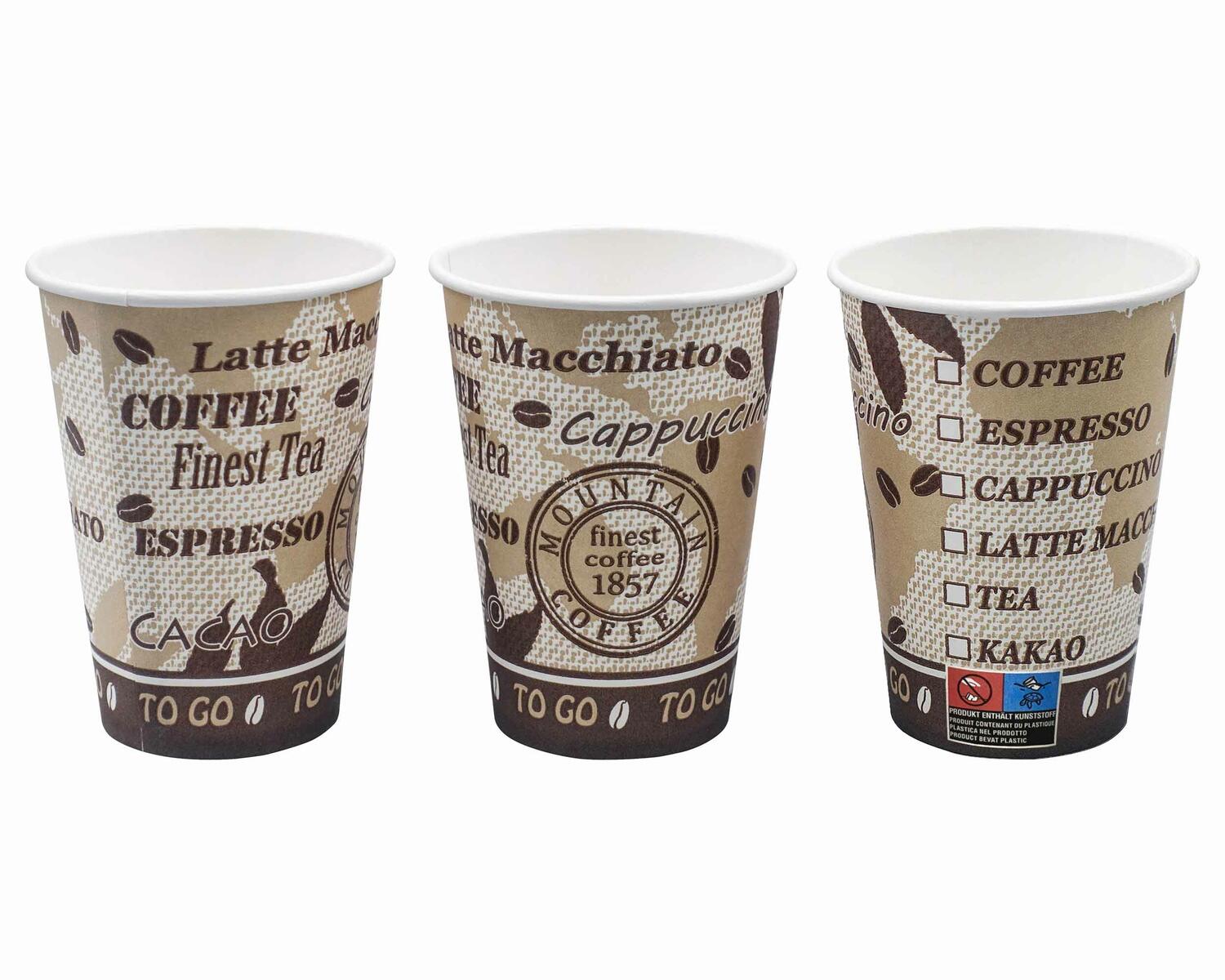 Automatenbecher Kaffeebecher 70,3mm   Coffee Mountain 180 ml 100 Stk.