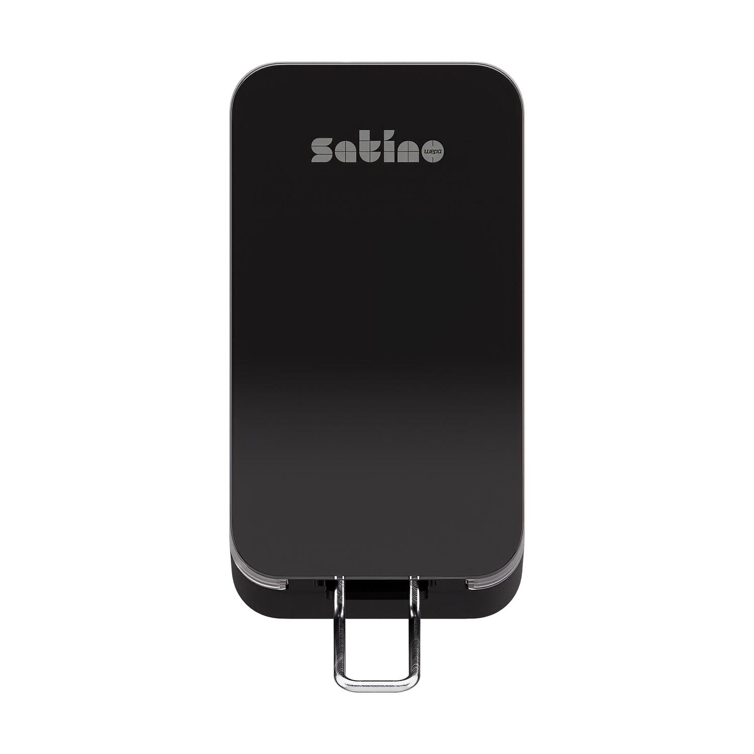 Satino Hyginity Clean&Care Seifenspender 500 ml, System SF2, 26,1 cm x 12,2 cm x 11,7 cm, manuell, schwarz