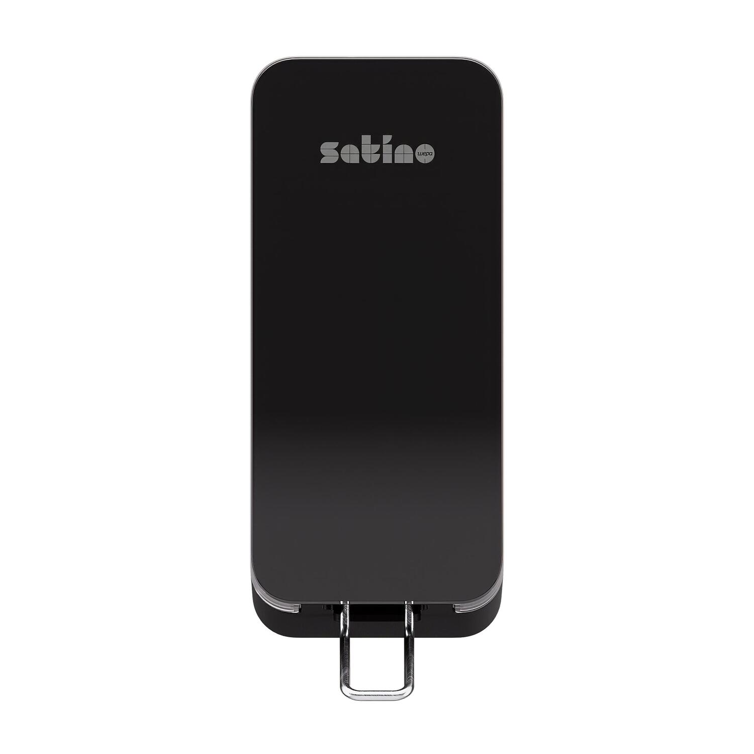 Satino Hyginity Clean&Care Seifenspender 1.000 ml, System SF1, 27,9 cm x 12,2 cm x 11,7 cm, manuell, schwarz