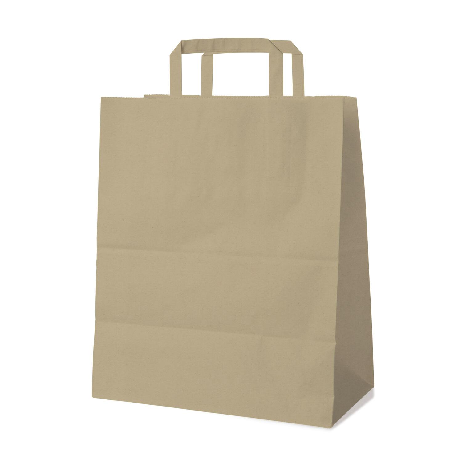 GASTRO Papiertragetaschen 39 x 32 x 16 cm mit EAN-Code braun,  50 Stk.