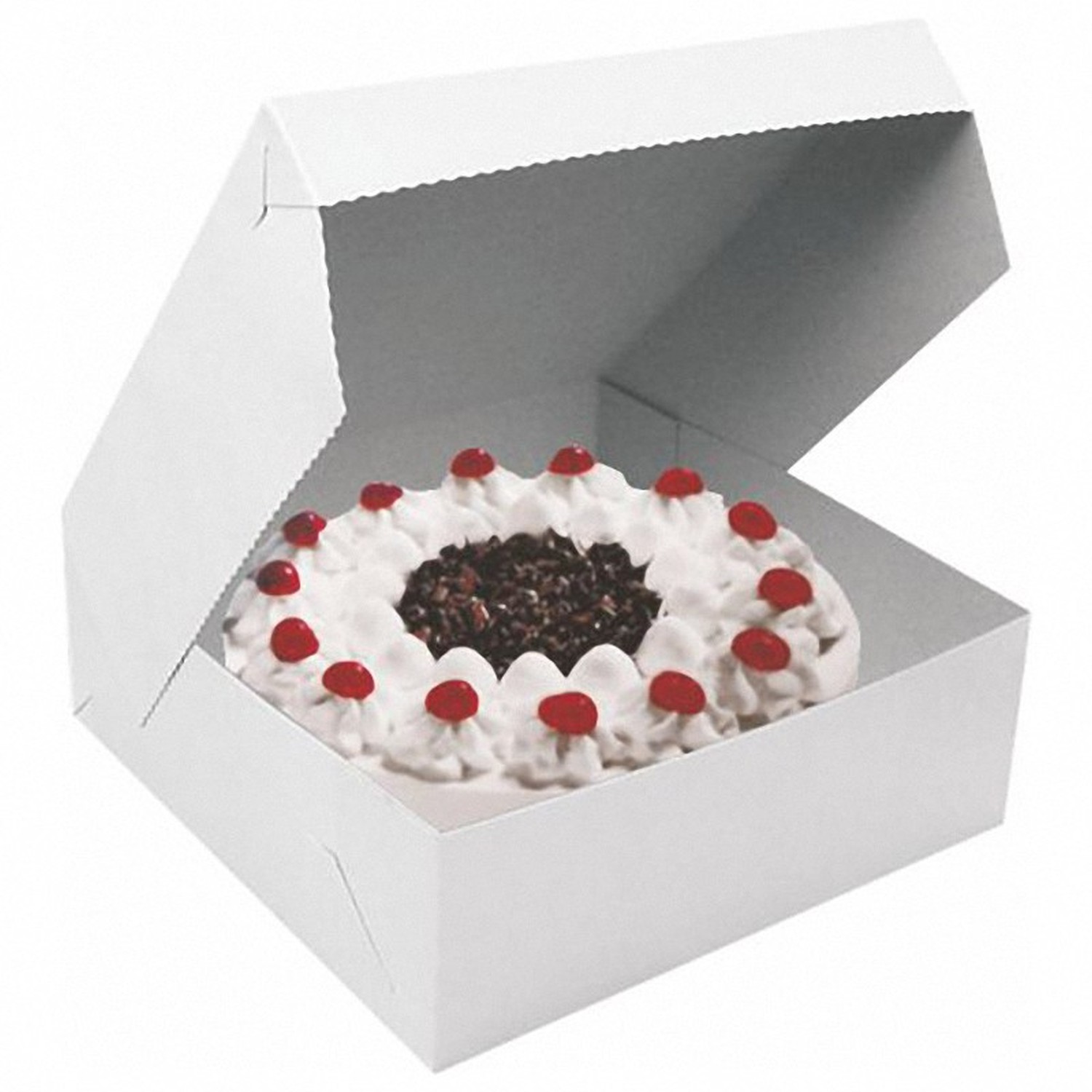 Kuchenkarton Tortenkarton 30x30x10cm, wei, 50 Stk.