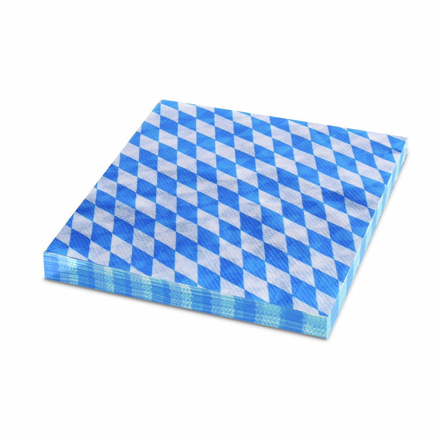 Servietten 33 x 33 cm 3-lagig 1/4 Falz Bayerische Raute blau, 20 Stk.