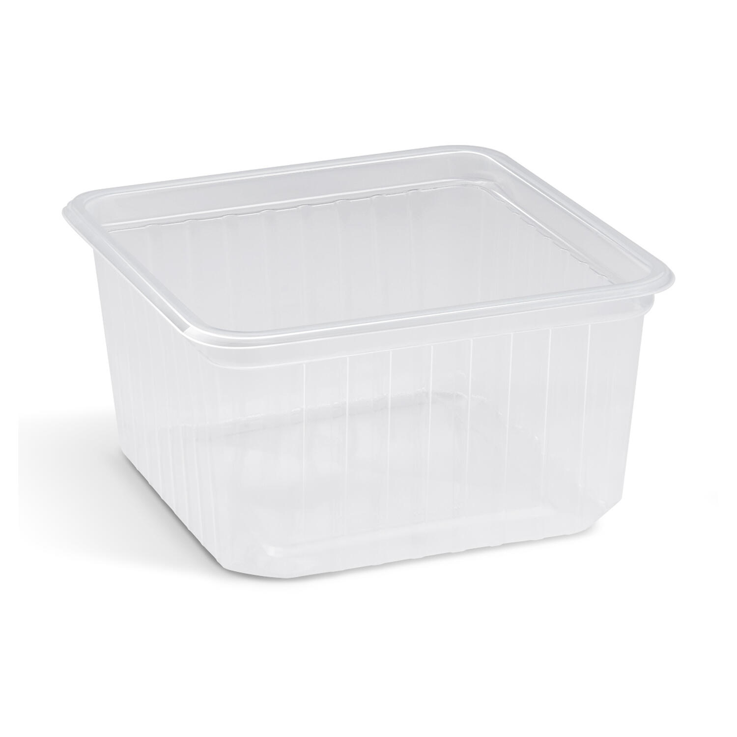 Rechteckschale Quadroboxx Salatschale 115x115x61mm PP transparent 500ml, 50 Stk.