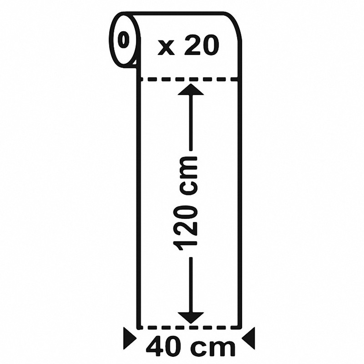 Tischlufer Airlaid 24m x 40cm - alle 120cm perforiert, stoffhnlich, schwarz