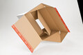 ColomPac Hhenvariabler Blitzbodenkarton 312 x 223 x 140-224mm mit Selbstklebeverschluss und Aufreifaden, braun