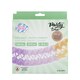 Girlande Pastellfarben aus Papier schwer entflammbar 17cm, 10m, 1 Stk.