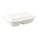 Menboxen 2-geteiltausBagasse,naturwei,25x16cm,25Stk.