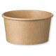 Eisbecher aus Kraftpapier FSC rund 140 ml braun mit transparentem Domdeckel, 50 Stk.