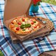 Pizzakarton aus Mikrowellpappe mit neutralem Motiv, 29 x 29 x 4 cm, 100 Stk.