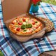 Pizzakarton aus Mikrowellpappe mit neutralem Motiv, 33 x 33 x 3 cm, 100 Stk.